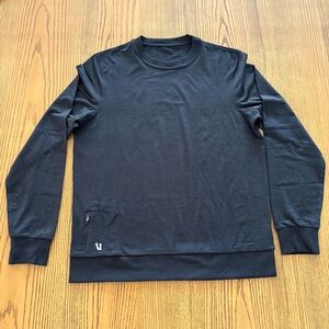 Vuori Ponto Performance Crew Pullover - Black Heather